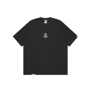 AAPE-CLOVER-RUBBER-LOGO-TEE--WASHED-BLACK AAPE CLOVER RUBBER LOGO TEE-WASHED BLACK