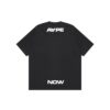 AAPE CLOVER RUBBER LOGO TEE-WASHED BLACK
