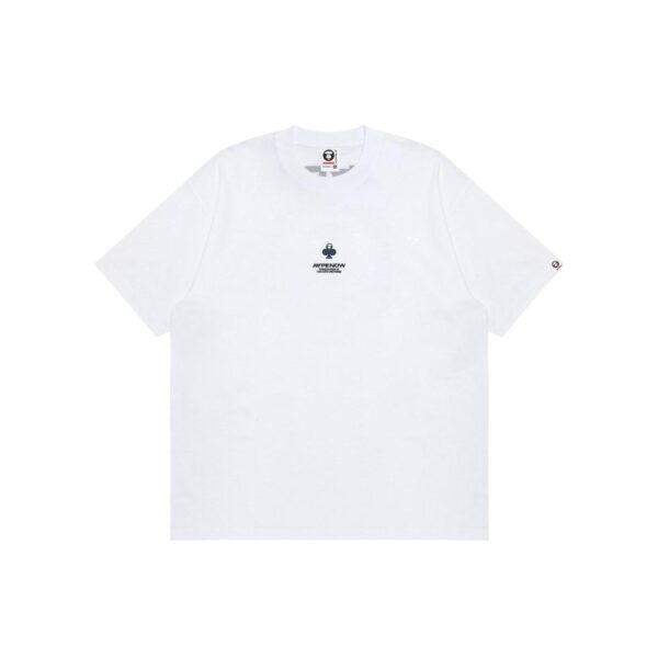 AAPE CLOVER RUBBER LOGO TEE-WHITE