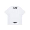 AAPE CLOVER RUBBER LOGO TEE-WHITE