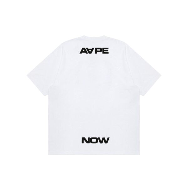 AAPE CLOVER RUBBER LOGO TEE-WHITE