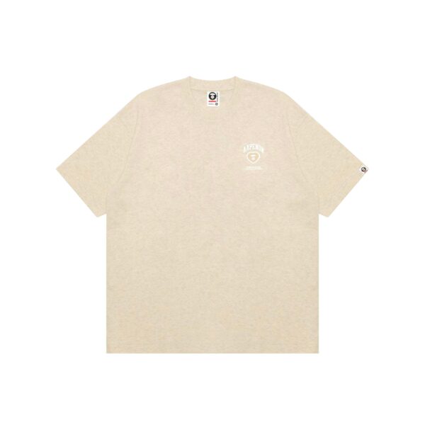AAPE HEART RUBBER LOGO TEE-BEIGE