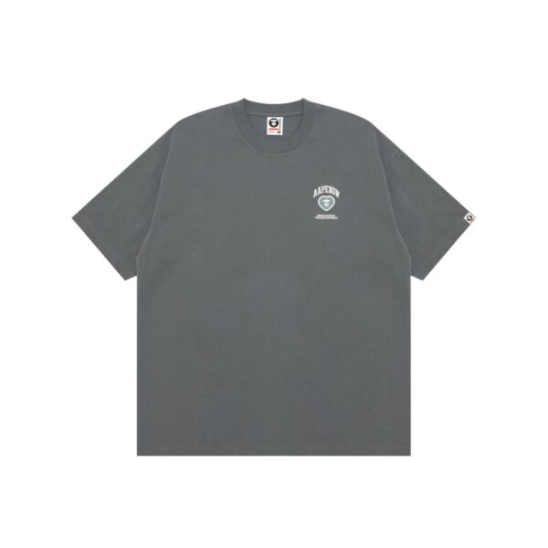 AAPE HEART RUBBER LOGO TEE-DARK GREY