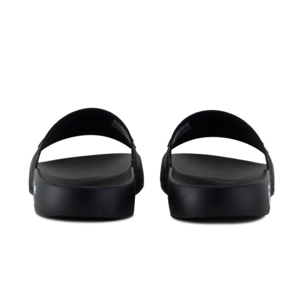 AAPE MOON FACE EMBOSSED LOGO SLIDES-BLACK