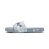 AAPE MOON FACE EMBOSSED LOGO SLIDES-WHITE