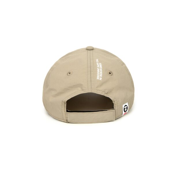 AAPE MOON FACE RUBBER LOGO 6 PANEL CAP-BEIGE