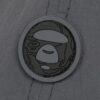 AAPE MOON FACE RUBBER LOGO 6 PANEL CAP-WASHED BLACK