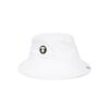 AAPE MOON FACE RUBBER LOGO BUCKET HAT-WHITE