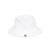 AAPE MOON FACE RUBBER LOGO BUCKET HAT-WHITE