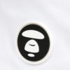 AAPE MOON FACE RUBBER LOGO BUCKET HAT-WHITE