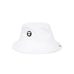 AAPE-MOON-FACE-RUBBER-LOGO-BUCKET-HAT--WHITE AAPE MOON FACE RUBBER LOGO BUCKET HAT-WHITE