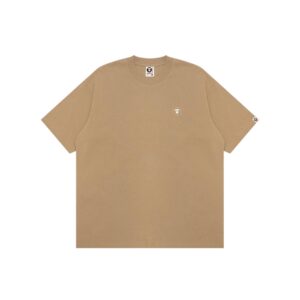 AAPE-MOONFACE-RUBBER-LOGO-TEE--BEIGE AAPE MOONFACE RUBBER LOGO TEE-BEIGE