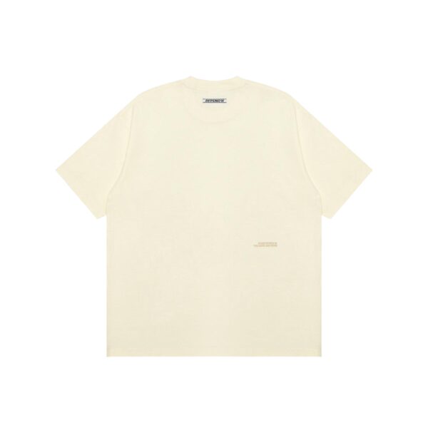 AAPE MOONFACE RUBBER LOGO TEE-IVORY