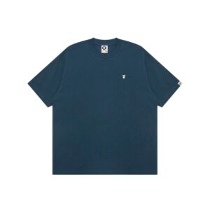 AAPE-MOONFACE-RUBBER-LOGO-TEE--NAVY AAPE MOONFACE RUBBER LOGO TEE-NAVY