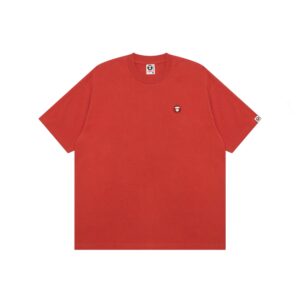 AAPE-MOONFACE-RUBBER-LOGO-TEE--RED AAPE MOONFACE RUBBER LOGO TEE-RED