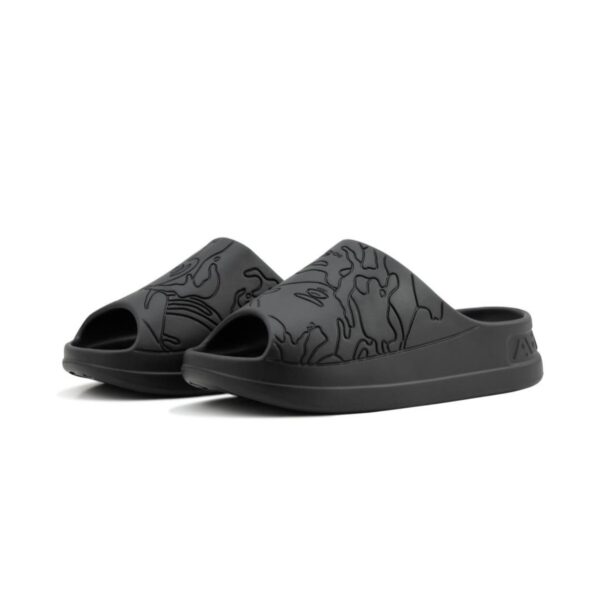 AAPE NOW DEBOSSED LOGO SLIDES-BLACK