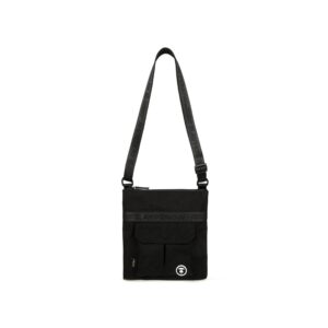 AAPE-RUBBER-PATCH-LOGO-CORDURA-FABRIC-SLINGBAG--BLACK AAPE RUBBER PATCH LOGO CORDURA FABRIC SLINGBAG-BLACK