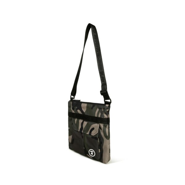 AAPE RUBBER PATCH LOGO CORDURA FABRIC SLINGBAG-CAMO