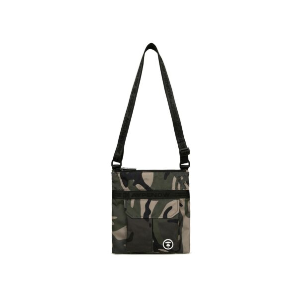AAPE RUBBER PATCH LOGO CORDURA FABRIC SLINGBAG-CAMO