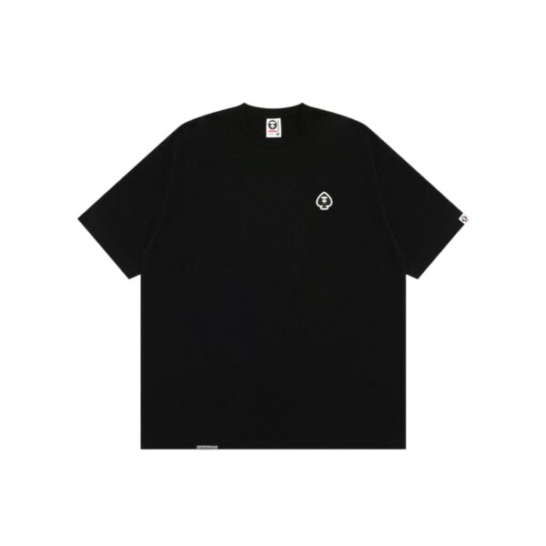 AAPE SPADE RUBBER LOGO TEE-BLACK