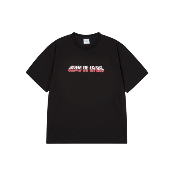 ACME DE LAVIE 3D CARTOON LOGO TEE-BLACK