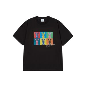ACME DE LAVIE ALIEN RABBIT POP ART TEE-BLACK