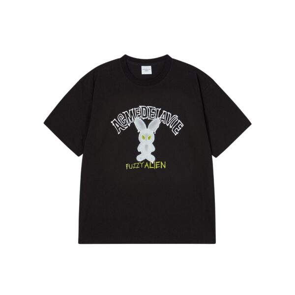 ACME DE LAVIE BLUR FUZZY ALIEN TEE-BLACK