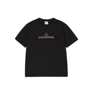 ACME DE LAVIE EMBROIDERED ROUNDING SYMBOL TEE-BLACK