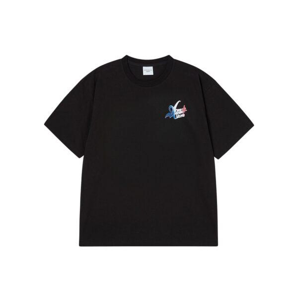 ACME DE LAVIE FRENCH SCRIPT TEE-BLACK