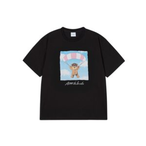 ACME DE LAVIE PARAGLIDING BEAR TEE-BLACK