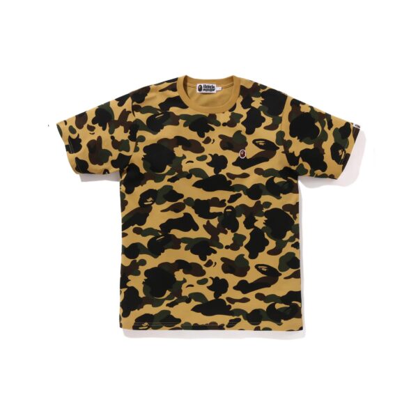 BAPE 1ST CAMO 1 POINT TEE-YELLOW CAMO