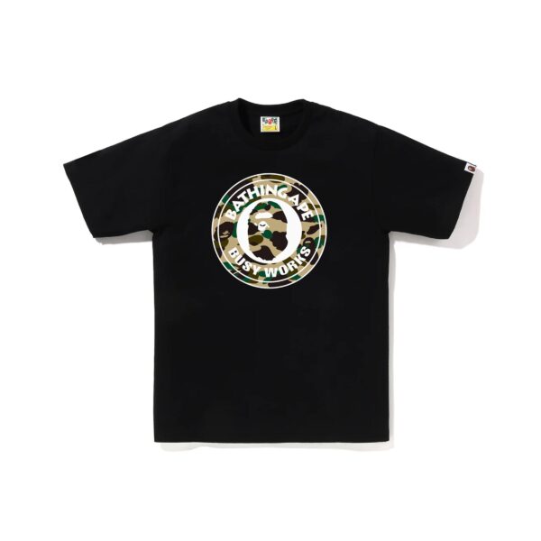 BAPE 1ST CAMO BUSYWORKS TEE-YELLOW CAMO/BLACK