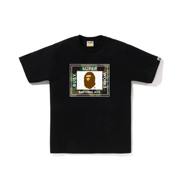 BAPE 1ST CAMO SUPER BUSYWORKS TEE-BLACK
