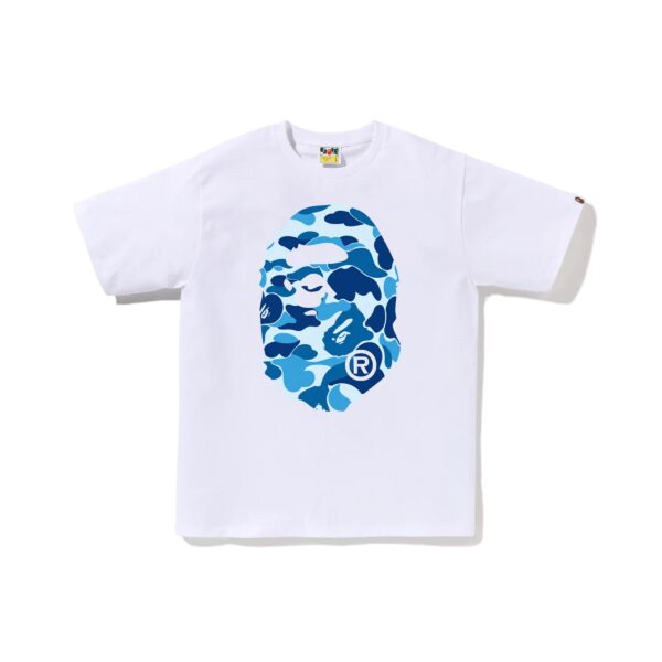 BAPE ABC CAMO BIG APE HEAD TEE-BLUE/WHITE