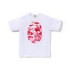 BAPE ABC CAMO BIG APE HEAD TEE-PINK/WHITE