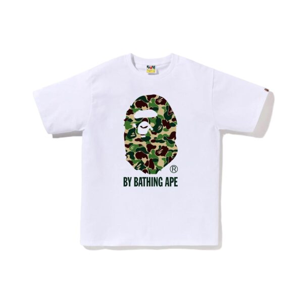 BAPE ABC CAMO BY BATHING APE TEE-GREEN/WHITE