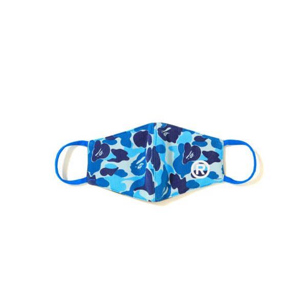 BAPE ABC CAMO FACE MASK-BLUE