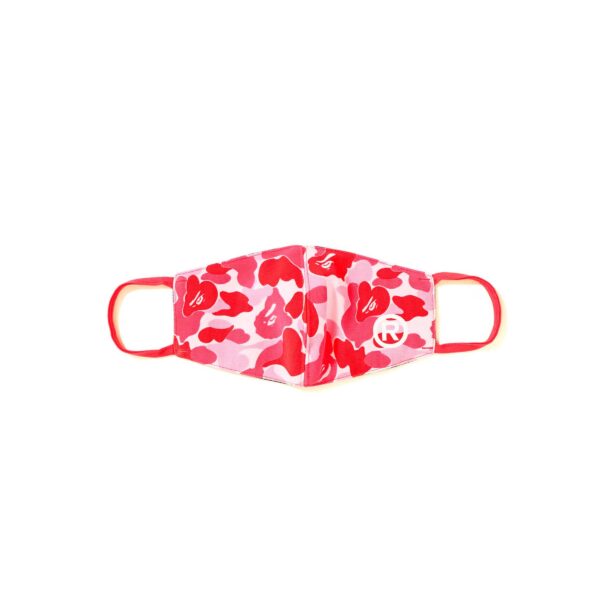 BAPE ABC CAMO FACE MASK-PINK