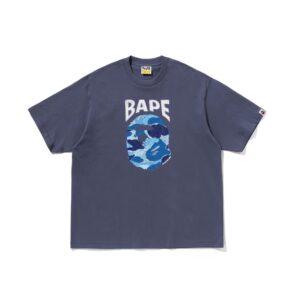 BAPE-ABC-CAMO-HAND-DRAW-APE-HEAD-RELAXED-FIT-TEE--CHARCOAL BAPE ABC CAMO HAND DRAW APE HEAD RELAXED FIT TEE-CHARCOAL