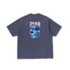 BAPE ABC CAMO HAND DRAW APE HEAD RELAXED FIT TEE-CHARCOAL