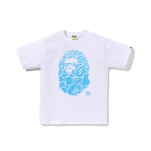 BAPE ABC SEA SURFACE CAMO APE HEAD TEE-WHITE