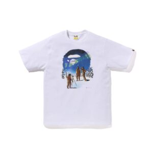 BAPE-AURORA-APE-HEAD-TEE--WHITE BAPE AURORA APE HEAD TEE-WHITE