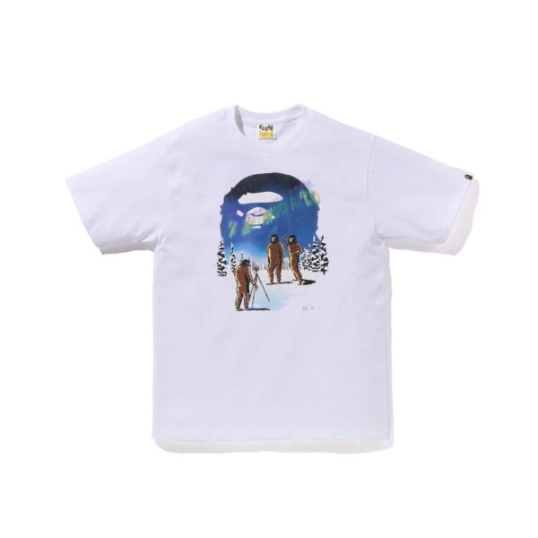BAPE AURORA APE HEAD TEE-WHITE