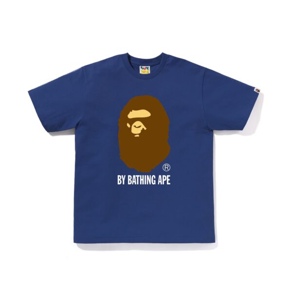 BAPE BY BATHING APE TEE-BROWN/NAVY