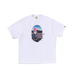 BAPE-CITYSCAPE-APE-HEAD-RELAXED-FIT-TEE--WHITE BAPE CITYSCAPE APE HEAD RELAXED FIT TEE-WHITE