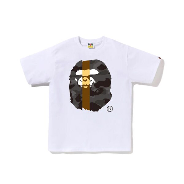 BAPE COLOR CAMO TRANSFORM BIG APE HEAD TEE-BLACK/WHITE