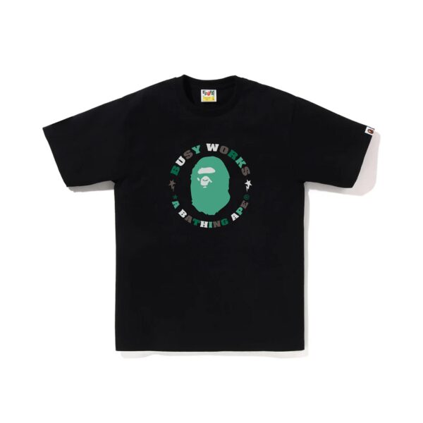BAPE COLORS BUSYWORKS STA TEE-BLACK
