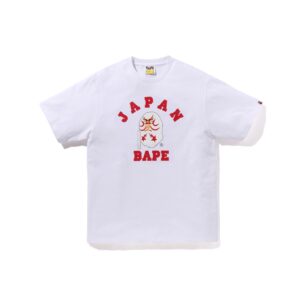 BAPE-JAPAN-COLLEGE-KABUKI-TEE--WHITE BAPE JAPAN COLLEGE KABUKI TEE-WHITE