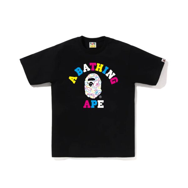 BAPE NEON CAMO COLLEGE TEE-BLACK