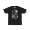BAPE PATCHWORK BIG APE HEAD TEE-BLACK